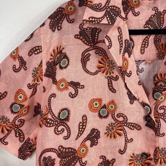 ALC Sullivan Linen Top Oversized Boxy Fit Women Size XS Button Front Lightweight - Picture 6 of 16